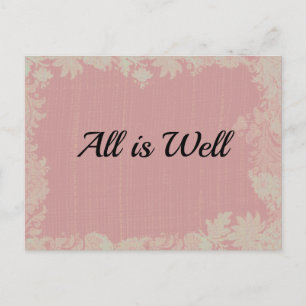 All is Well Quote Postcard