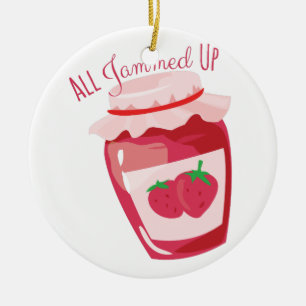 All Jammed Up Ceramic Ornament