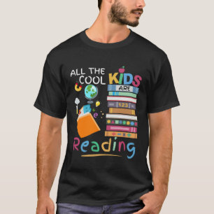 All Kids Are Reading Retro Read Book  Boys Girls T-Shirt