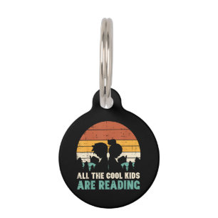All Kids Are Reading Retro Read Book Lover Boys Gi Pet Tag