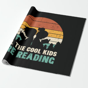 All Kids Are Reading Retro Read Book Lover Boys Gi Wrapping Paper