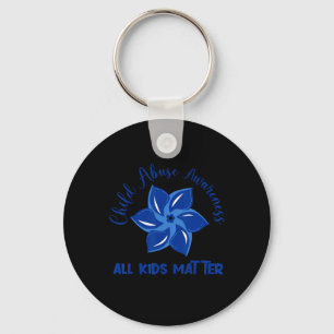 All Kids Problem Child Abuse Awareness Pinwheel Key Ring