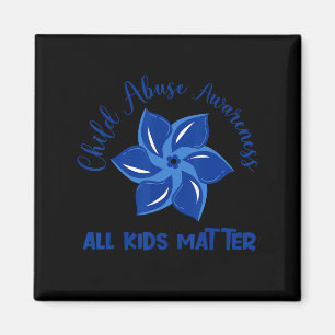 All Kids Problem Child Abuse Awareness Pinwheel Magnet