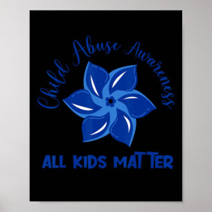All Kids Problem Child Abuse Awareness Pinwheel  Poster