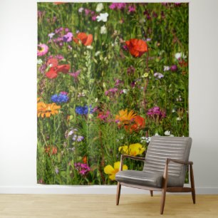 all kind of beautiful flowers tapestry
