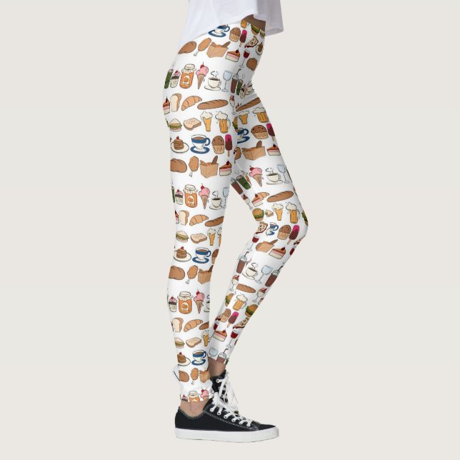 All Kinds Of Good Food Pattern Leggings (Right)