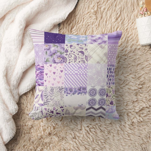 All Lavender Cheat Quilt Pattern 2025 Cushion