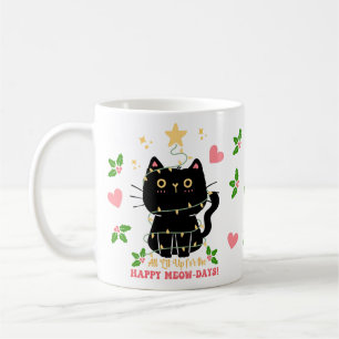All lit up for the happy meow-days coffee mug