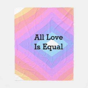 All love is equal rainbow pride Month LGBT add nam Fleece Blanket