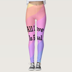 All love is equal rainbow pride Month LGBT add nam Leggings