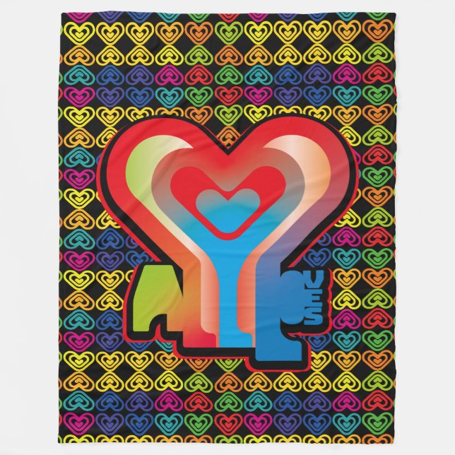 ALL LOVES BY MASANSER FLEECE BLANKET (Front)