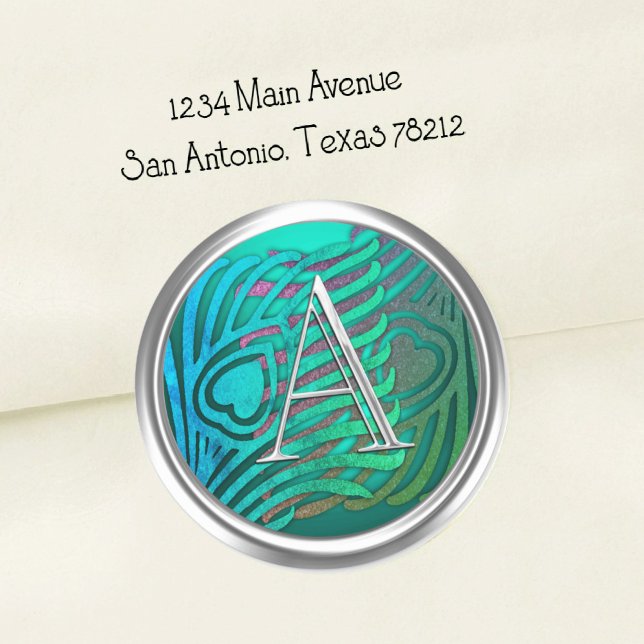 ALL LTRS Silver Art Deco Peacock Seal Monogram (Creator Uploaded)