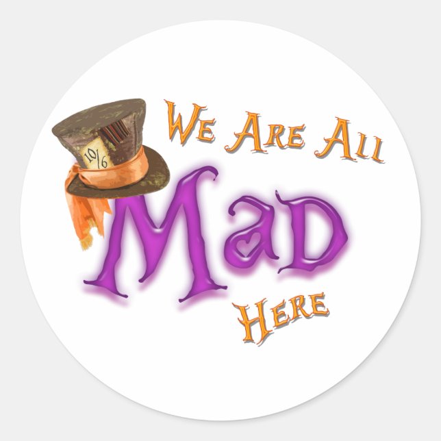 All Mad Classic Round Sticker (Front)