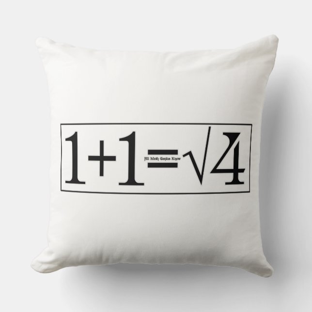 All Math Genius Know Cushion (Front)