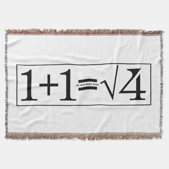 All Math Genius Know Throw Blanket (Front)