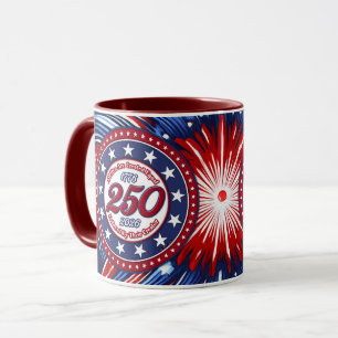 All Men Are Created Equal Graphic Firework Pop RWB Mug