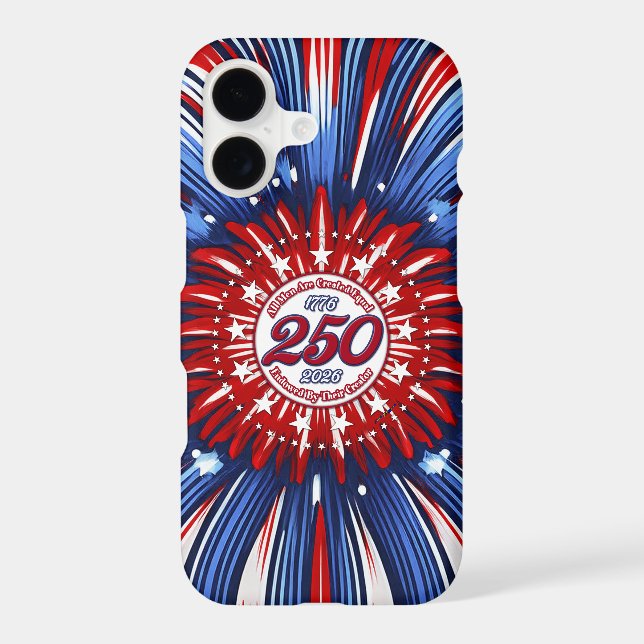 All Men Are Created Equal Graphic Fireworks Pop Wh (Back)