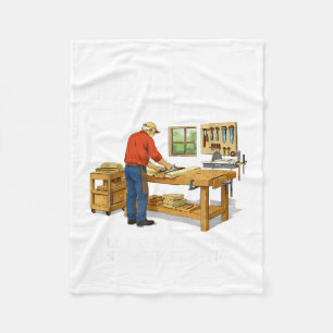 All Men are Created Equal Only The Do Woodworking Fleece Blanket