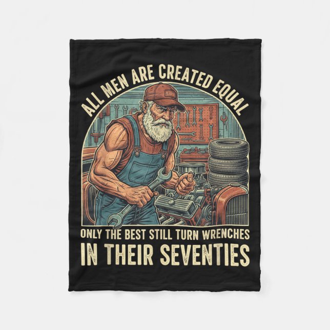 All men are created equal only the turn wrenches  fleece blanket (Front)