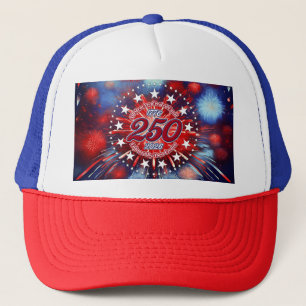 All Men Are Created Graphic Fireworks Burst Trucker Hat