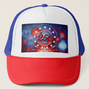 All Men Are Created Graphic Fireworks Burst Trucker Hat