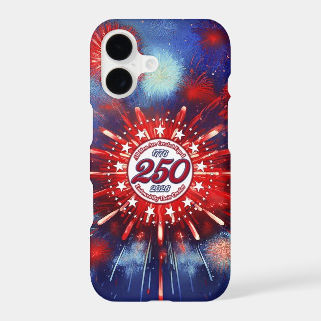  All Men Are Created Graphic Fireworks Burst White (Back)