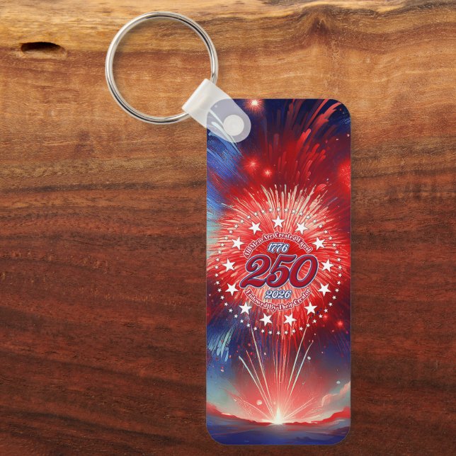 All Men Are Created Graphics Fireworks Clouds Key Ring (Front)