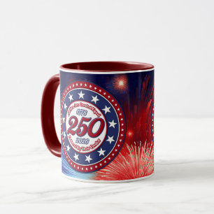 All Men Are Created Graphics Fireworks Clouds RWB Mug