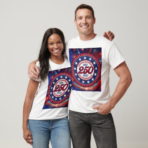 All Men Are Created Graphics Fireworks Clouds RWB T-Shirt
