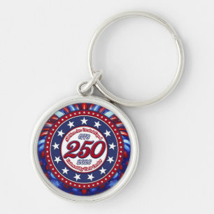 All Men Are Graphic Fireworks Red White Blue RWB Key Ring