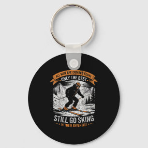All men created equal go skiing in their seventies key ring