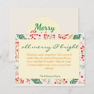 All Merry & Bright Christmas Holiday Card