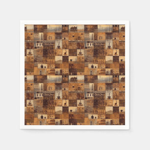 All My Coffee Patchwork Quilt Pattern No4 Napkin