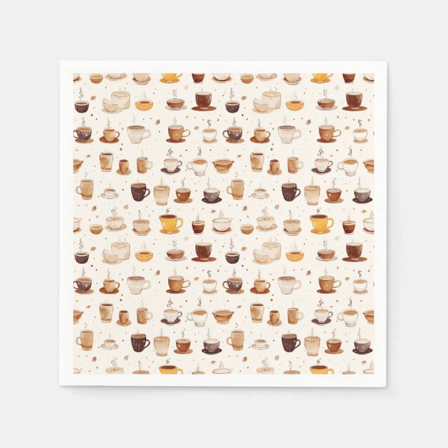 All My Coffee Patchwork Quilt Pattern No7 Napkin (Front)