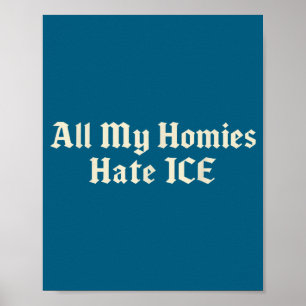 All my homies hate ice poster