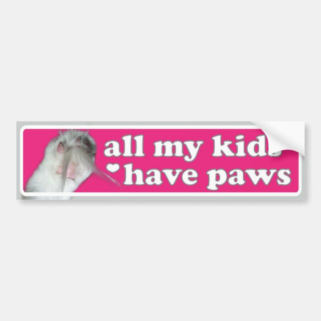 All my kids have paws Bumper Sticker (Front)