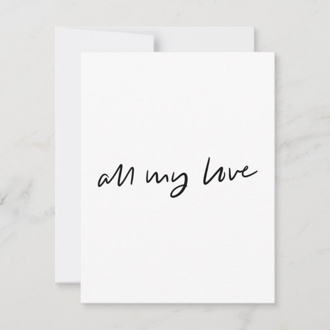 all my love flat card (Front)