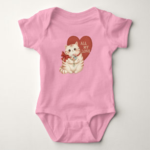 All My Love Tabby Cat Baby Bodysuit