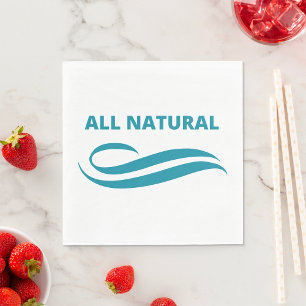 All Natural Minimalist Eco-Friendly Design in Teal Napkin