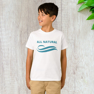 All Natural Minimalist Eco-Friendly Design in Teal T-Shirt
