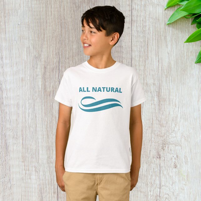 All Natural Minimalist Eco-Friendly Design in Teal T-Shirt (Creator Uploaded)