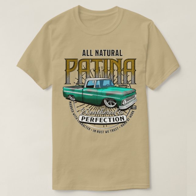 All Natural Patina GREEN  T-Shirt (Design Front)