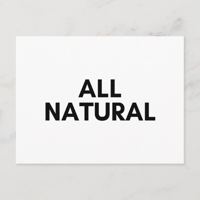 all natural postcard (Front)