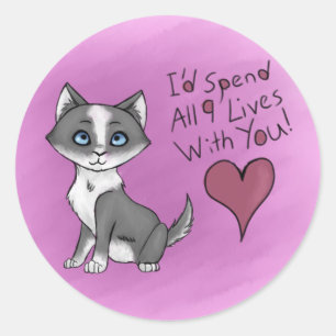 All Nine Lives Classic Round Sticker