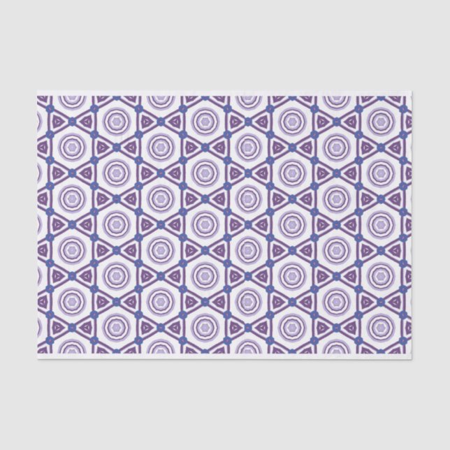 All occasion geometric purple tissue paper (Front)
