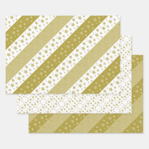 All Occasion Gold Star Print Gift Wrap