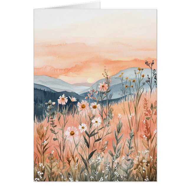 All Occasion Note Card Watercolor Floral (Front)