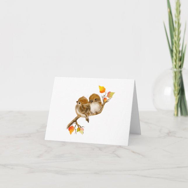 All Occasion Sparrow Bird Blank Folded Card (Front)