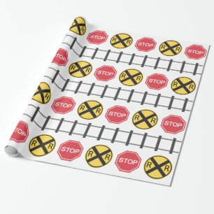 all occasion train patterns wrapping paper