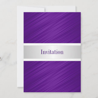 All Occasions Elegant Purple Stripes Invitation